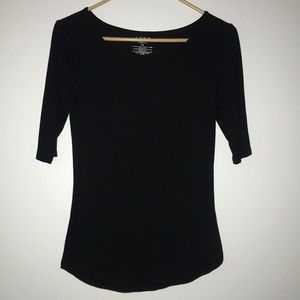 Good quality black scoop neck top
